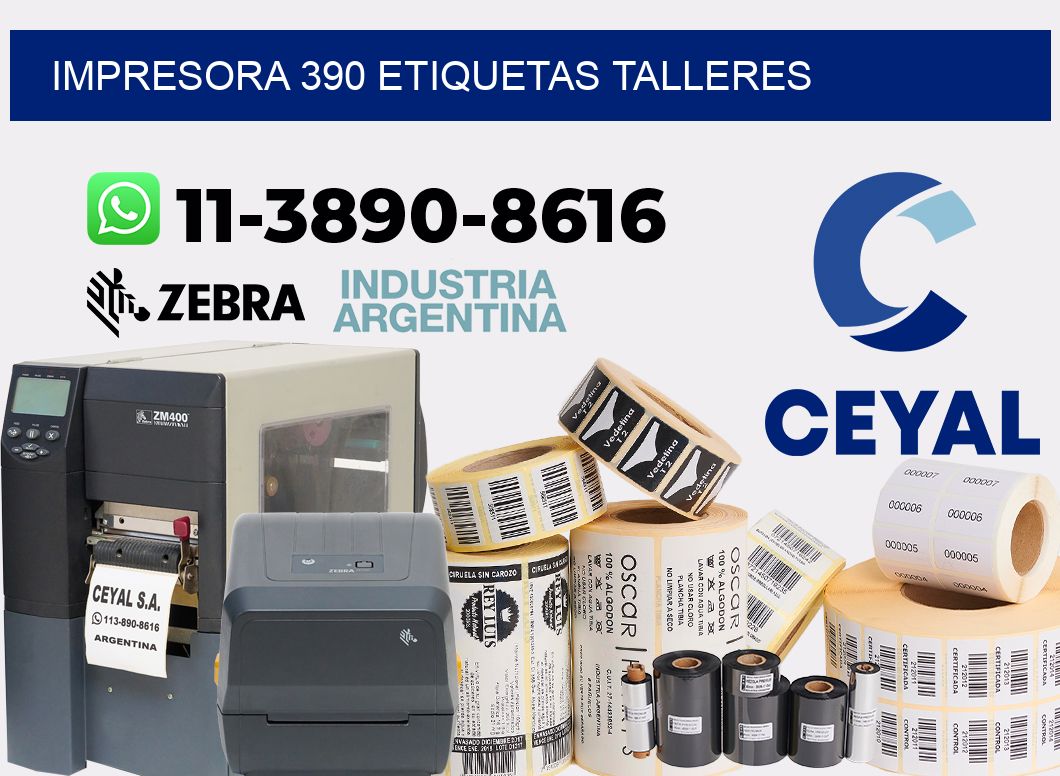impresora 390 etiquetas talleres