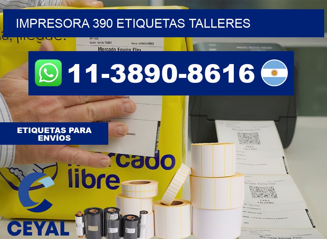 impresora 390 etiquetas talleres