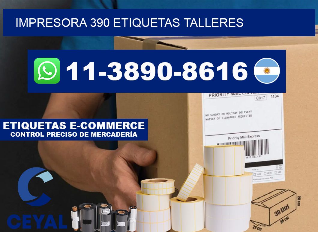 impresora 390 etiquetas talleres