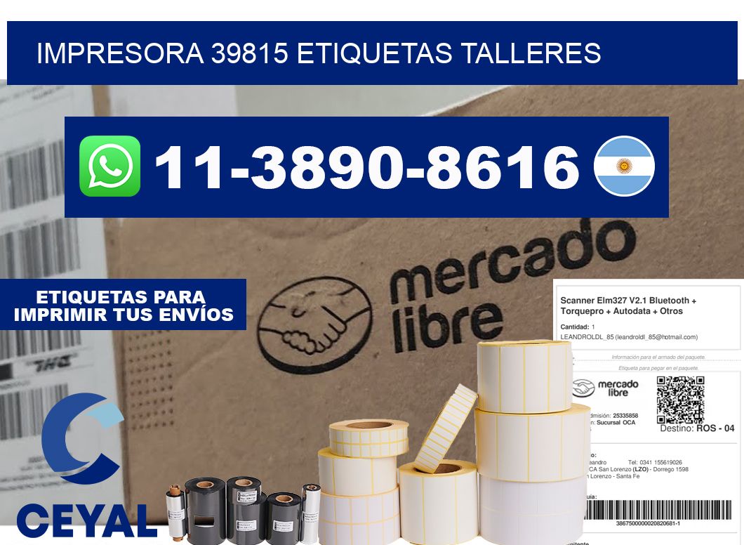 impresora 39815 etiquetas talleres