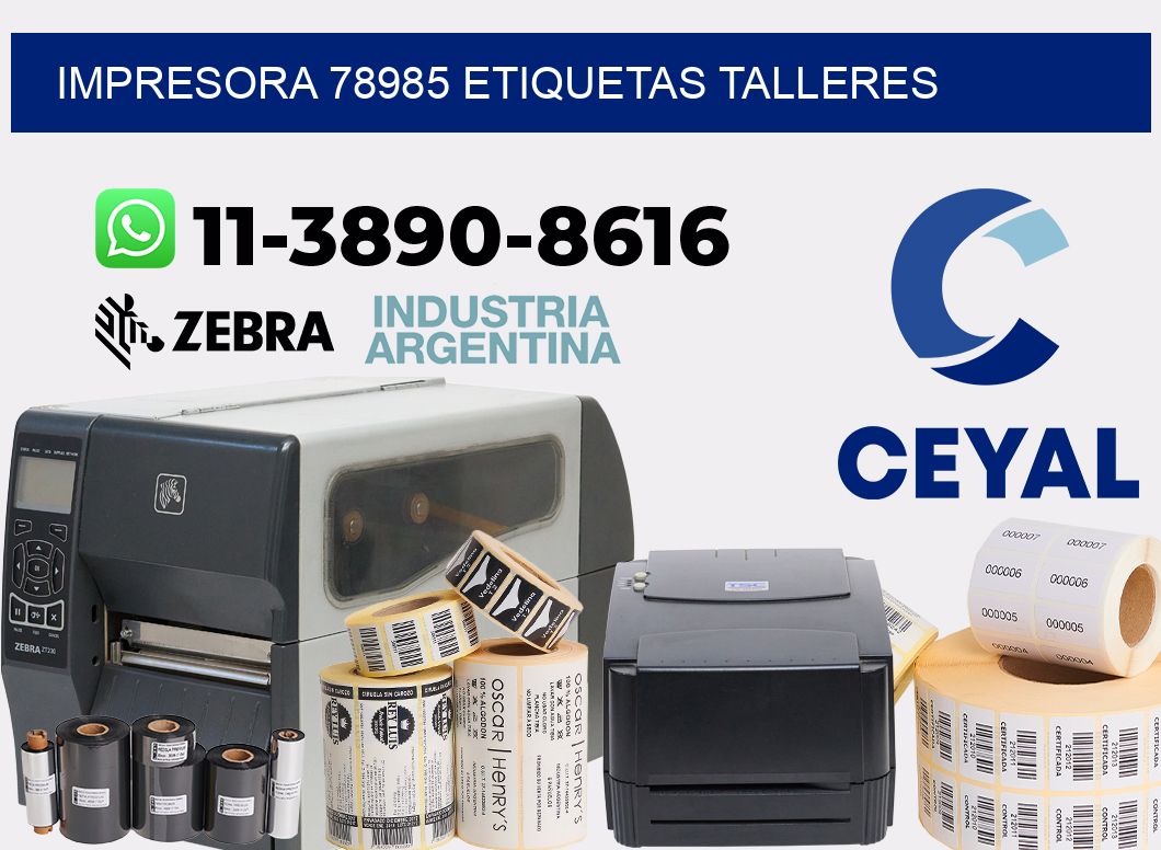impresora 78985 etiquetas talleres