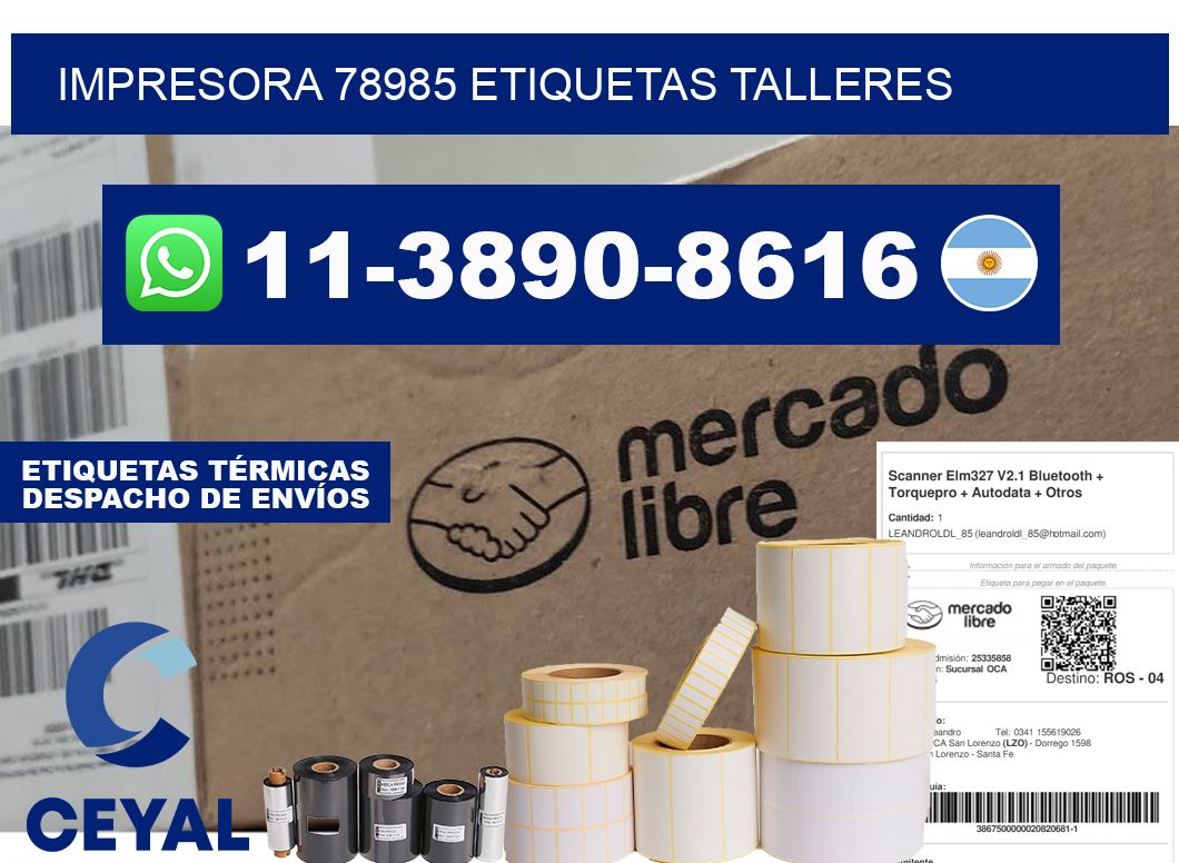 impresora 78985 etiquetas talleres