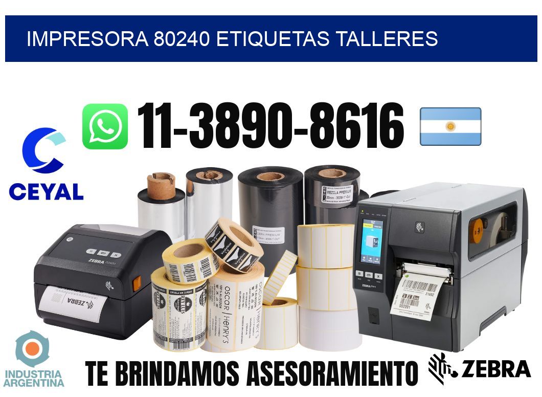 impresora 80240 etiquetas talleres