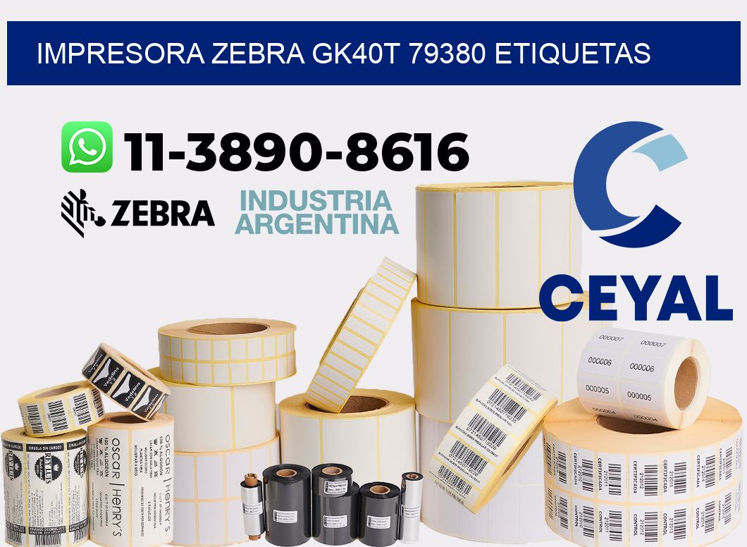 impresora zebra gk40t 79380 etiquetas