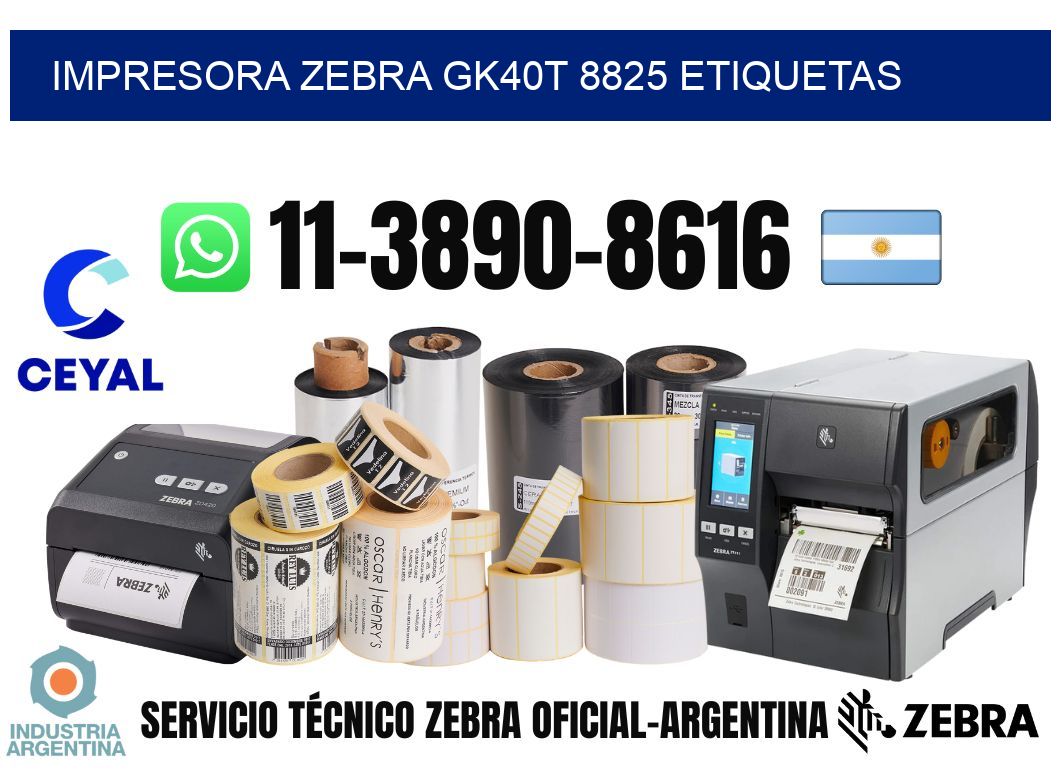 impresora zebra gk40t 8825 etiquetas