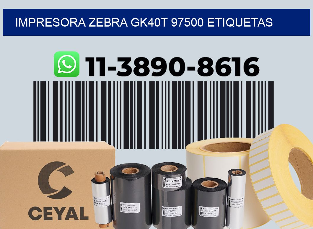 impresora zebra gk40t 97500 etiquetas