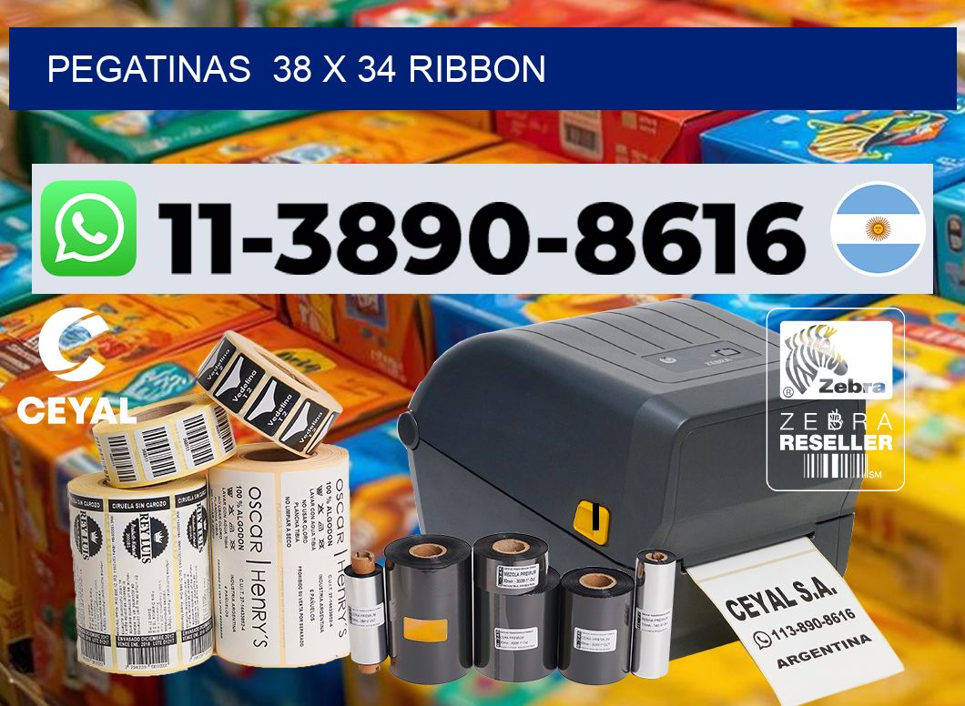 pegatinas  38 x 34 ribbon