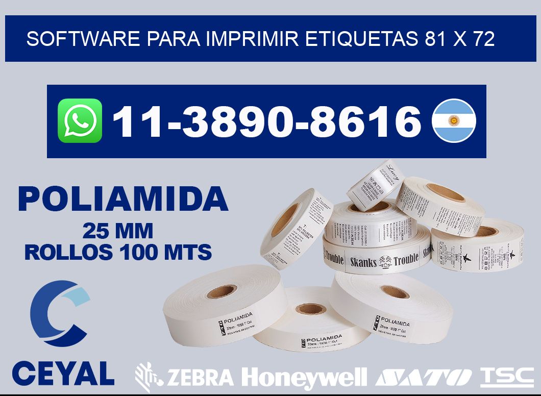 software para imprimir etiquetas 81 x 72