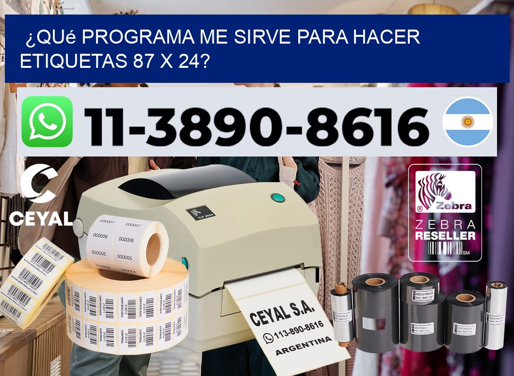 ¿Qué programa me sirve para hacer etiquetas 87 x 24?