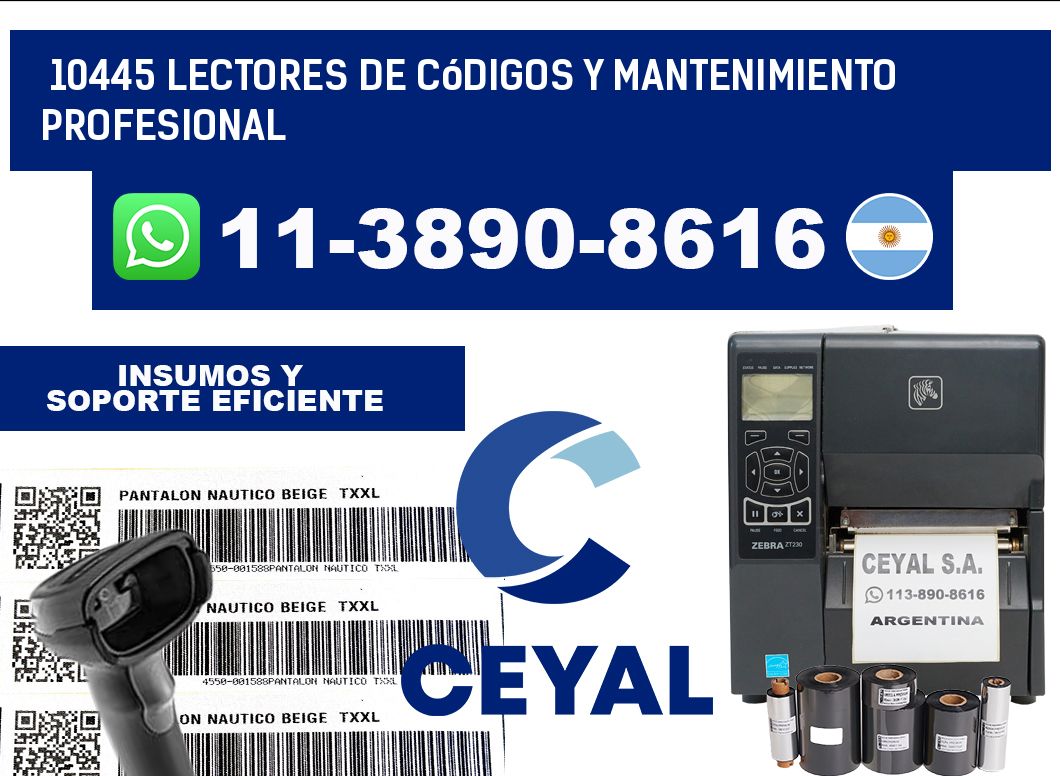 10445 Lectores de Códigos y Mantenimiento Profesional