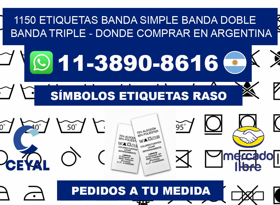 1150 etiquetas banda simple banda doble banda triple - Donde Comprar en Argentina