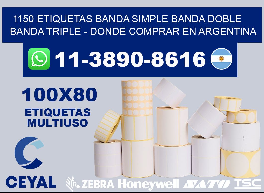 1150 etiquetas banda simple banda doble banda triple - Donde Comprar en Argentina