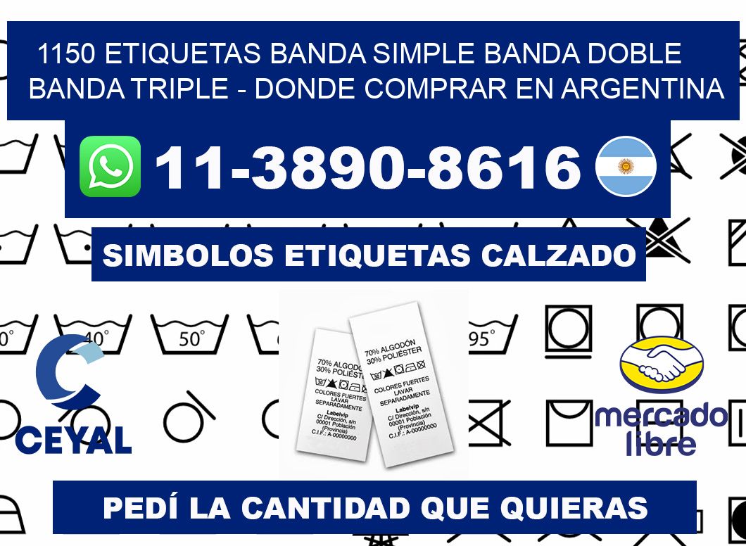 1150 etiquetas banda simple banda doble banda triple - Donde Comprar en Argentina