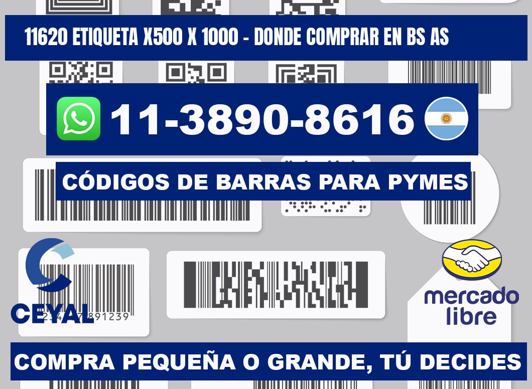 11620 etiqueta x500 x 1000 - Donde Comprar en bs as