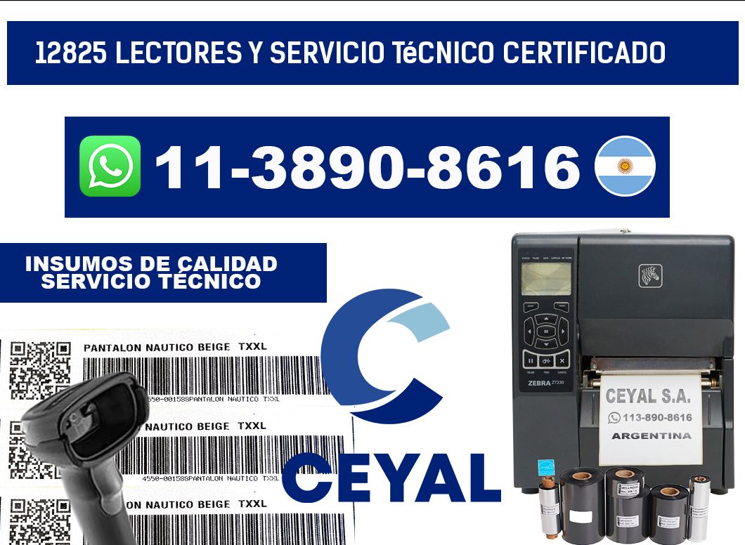 12825 Lectores y Servicio Técnico Certificado