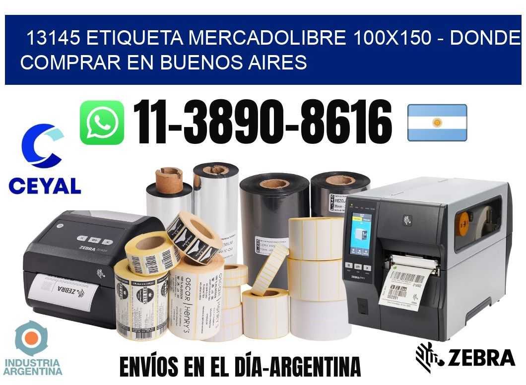 13145 etiqueta MercadoLibre 100x150 - Donde Comprar en Buenos Aires