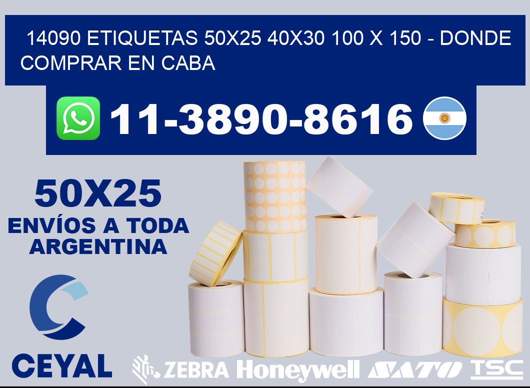 14090 etiquetas 50x25 40x30 100 x 150 - Donde Comprar en Caba