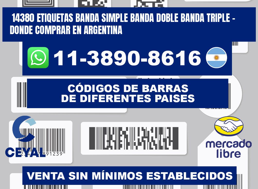 14380 etiquetas banda simple banda doble banda triple - Donde Comprar en Argentina