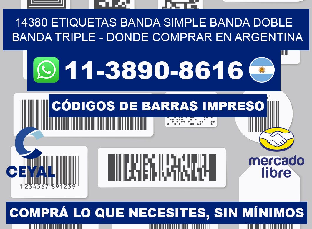 14380 etiquetas banda simple banda doble banda triple - Donde Comprar en Argentina