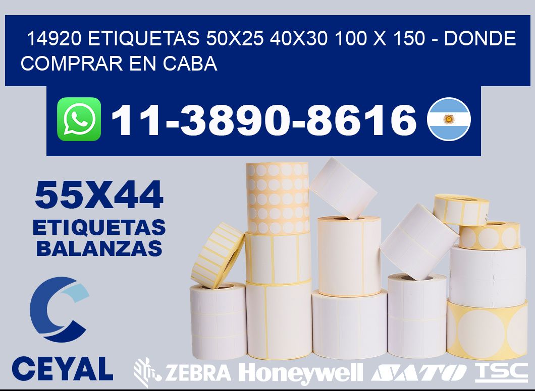 14920 etiquetas 50x25 40x30 100 x 150 - Donde Comprar en Caba