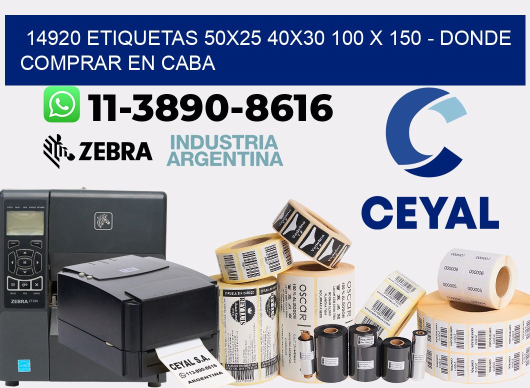14920 etiquetas 50x25 40x30 100 x 150 - Donde Comprar en Caba