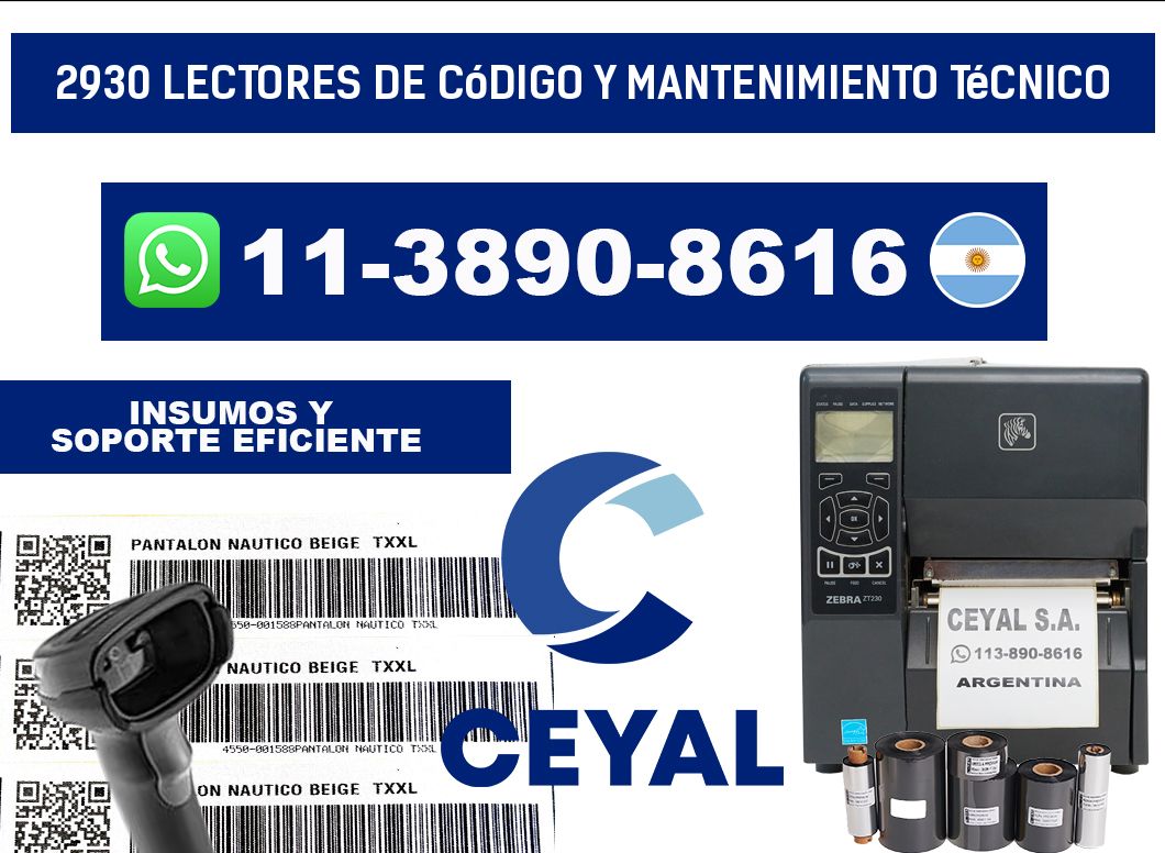 2930 Lectores de Código y Mantenimiento Técnico