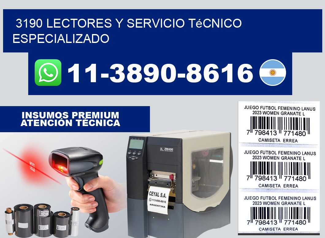 3190 Lectores y Servicio Técnico Especializado