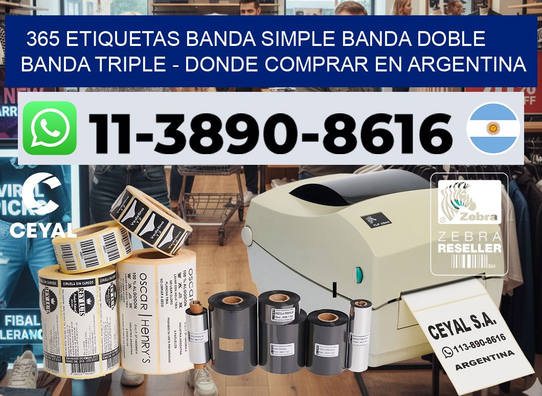 365 etiquetas banda simple banda doble banda triple – Donde Comprar en Argentina