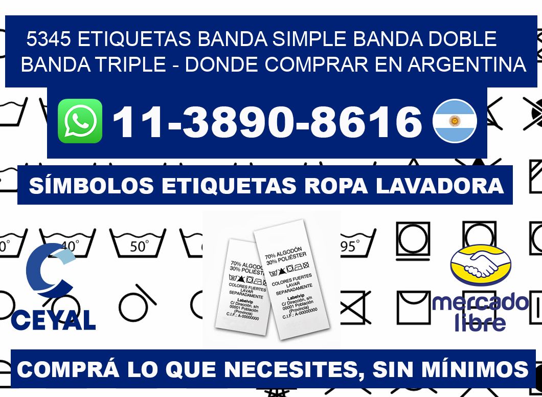 5345 etiquetas banda simple banda doble banda triple - Donde Comprar en Argentina