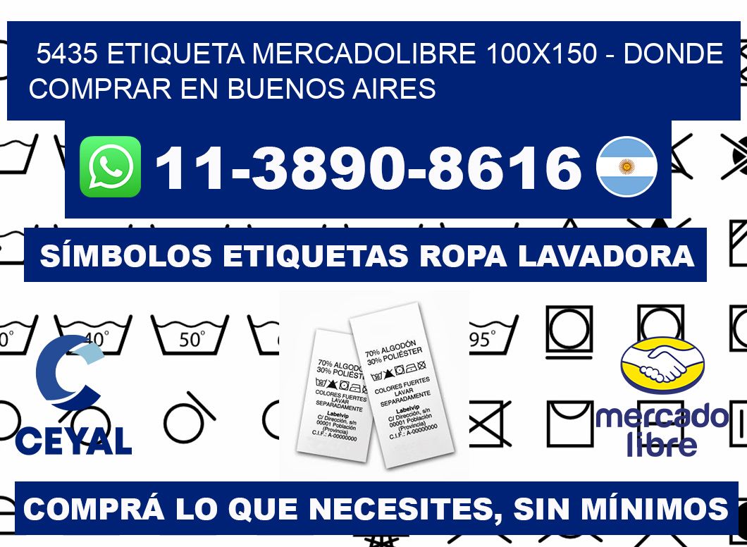 5435 etiqueta MercadoLibre 100x150 - Donde Comprar en Buenos Aires