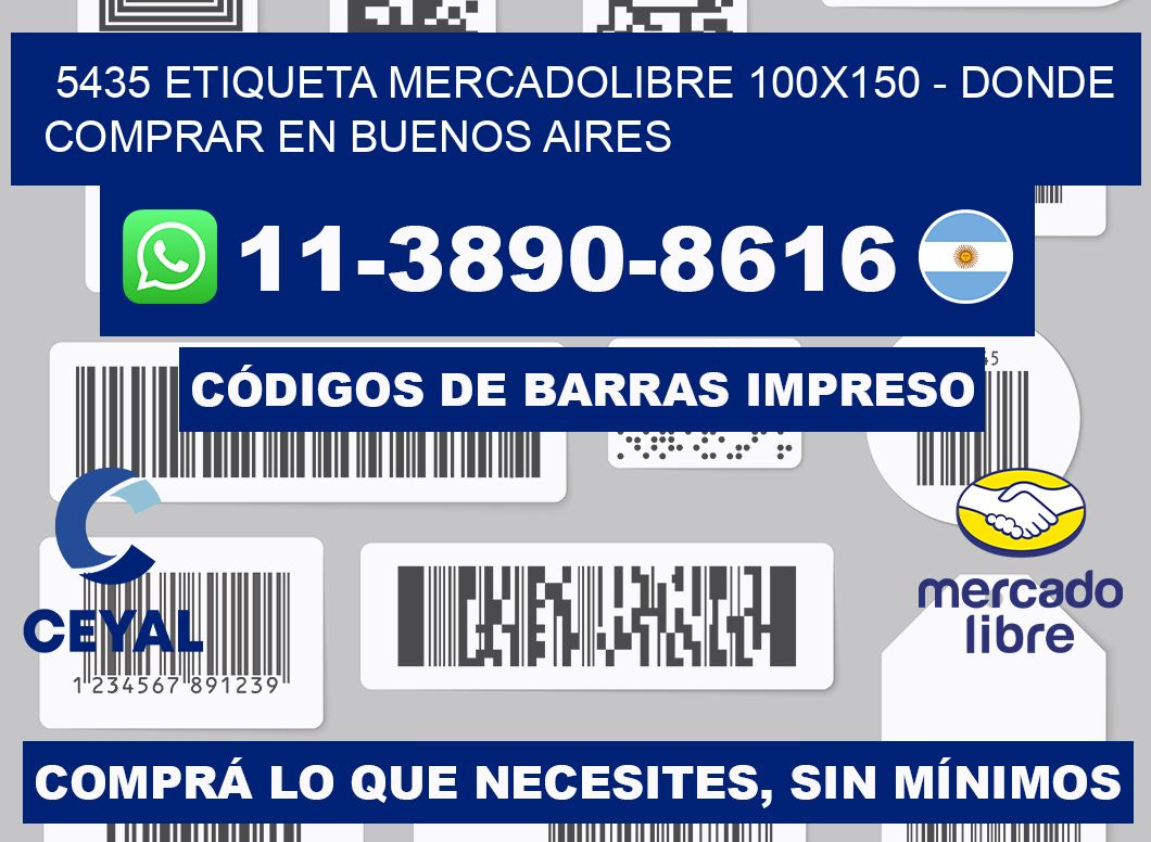 5435 etiqueta MercadoLibre 100x150 - Donde Comprar en Buenos Aires