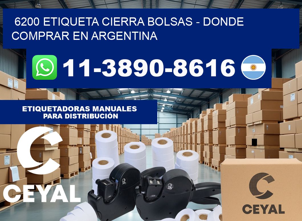 6200 etiqueta Cierra Bolsas – Donde Comprar en Argentina