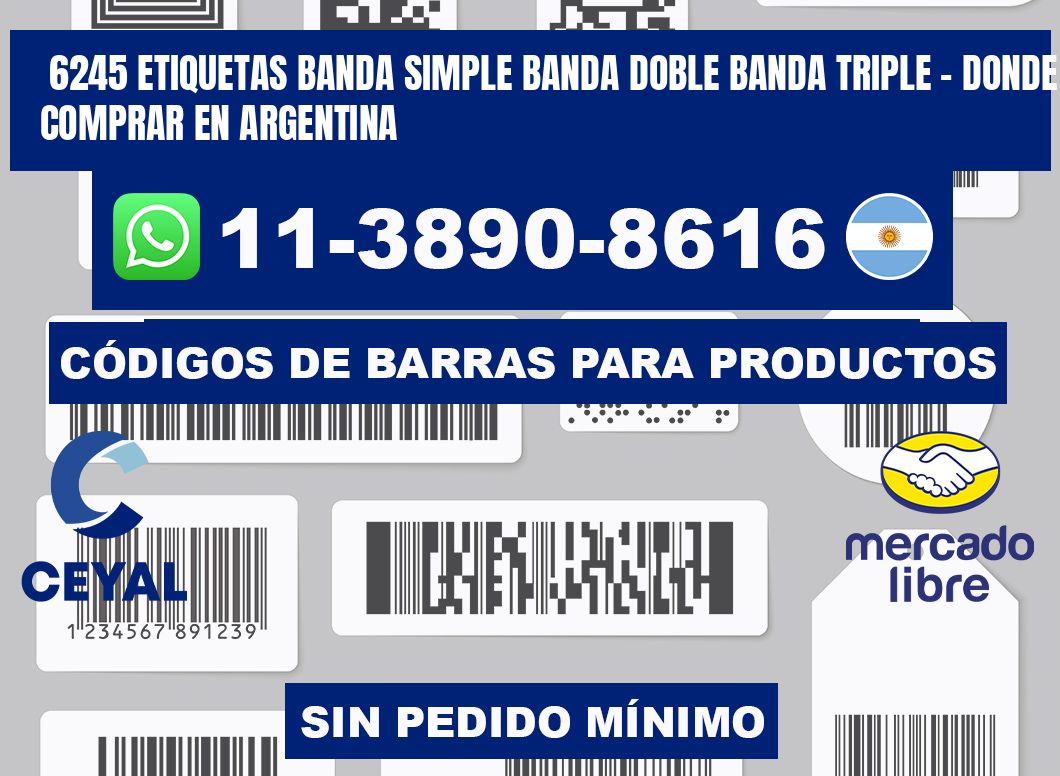 6245 etiquetas banda simple banda doble banda triple - Donde Comprar en Argentina