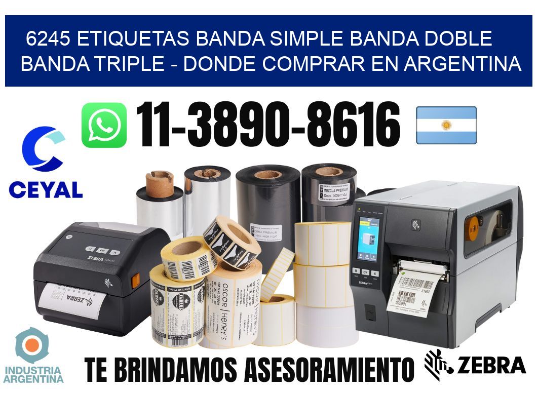 6245 etiquetas banda simple banda doble banda triple - Donde Comprar en Argentina