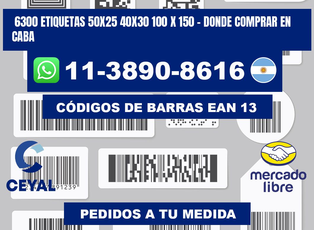 6300 etiquetas 50x25 40x30 100 x 150 - Donde Comprar en Caba