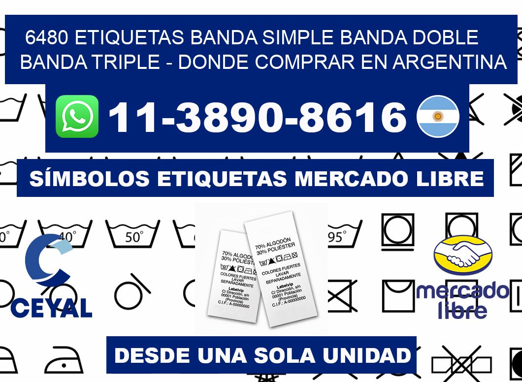 6480 etiquetas banda simple banda doble banda triple - Donde Comprar en Argentina