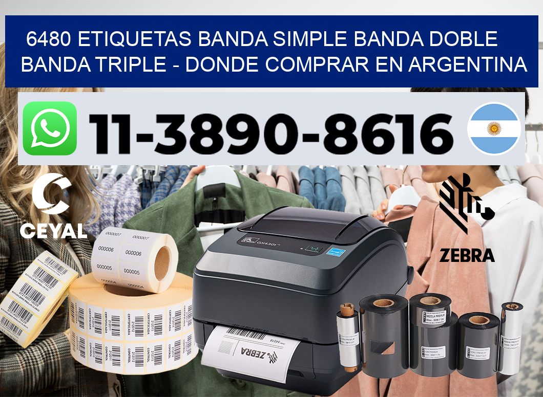 6480 etiquetas banda simple banda doble banda triple – Donde Comprar en Argentina