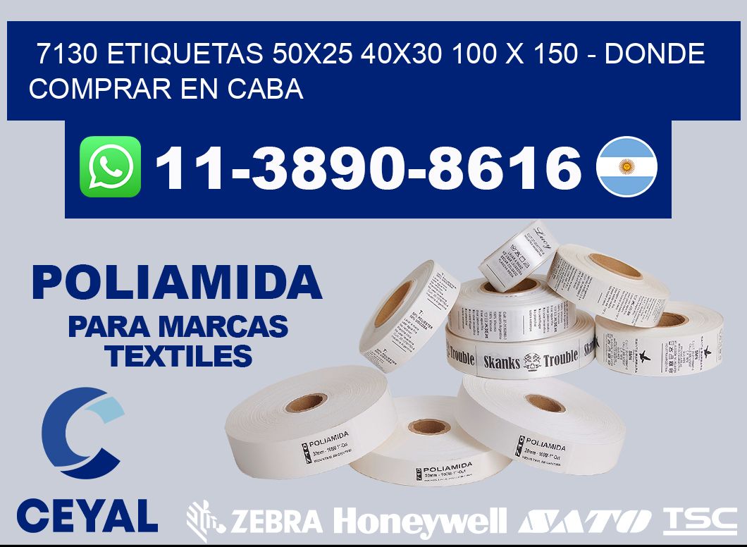 7130 etiquetas 50x25 40x30 100 x 150 - Donde Comprar en Caba