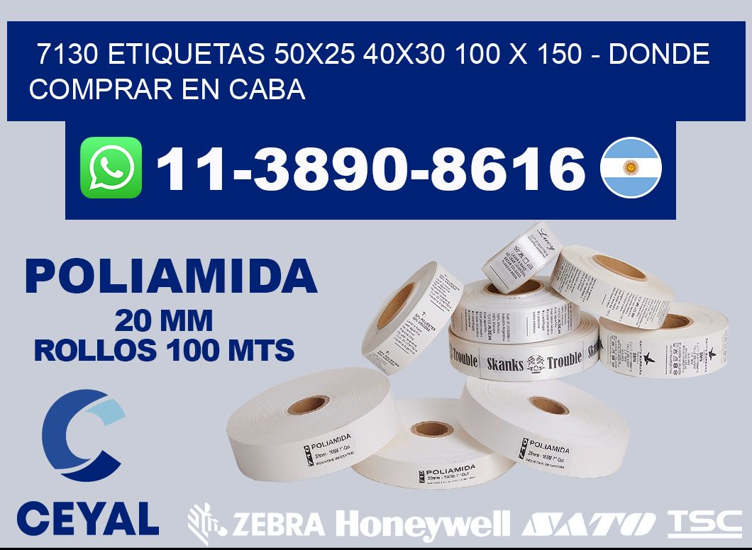 7130 etiquetas 50x25 40x30 100 x 150 - Donde Comprar en Caba