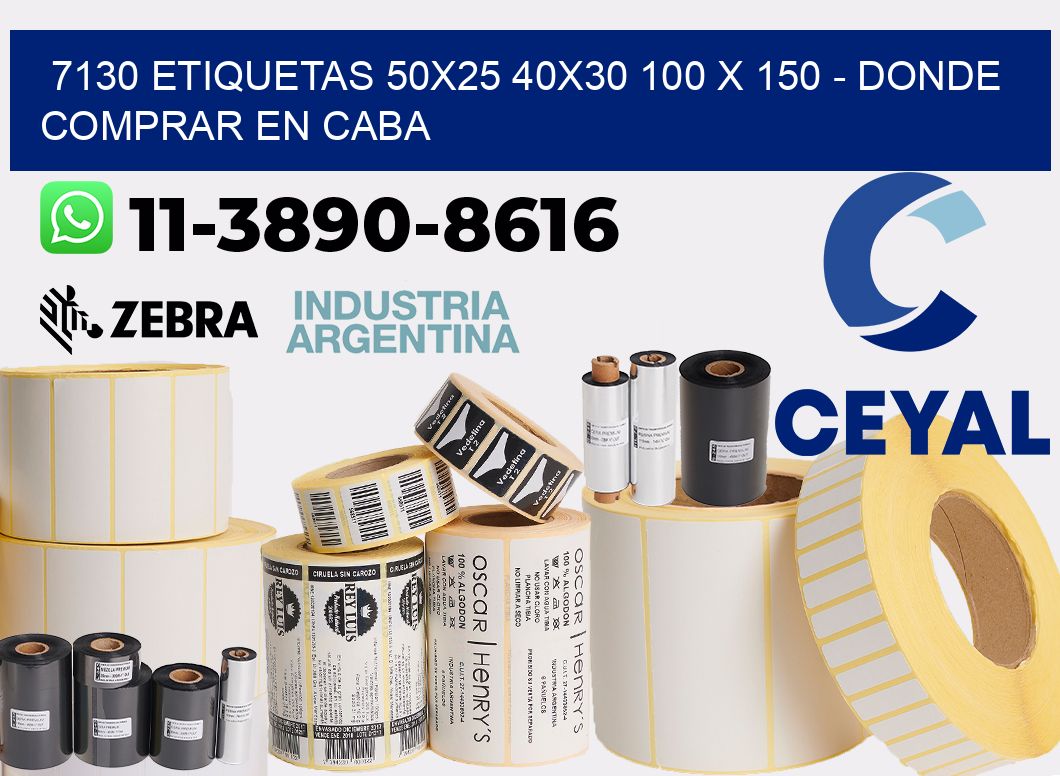 7130 etiquetas 50x25 40x30 100 x 150 - Donde Comprar en Caba