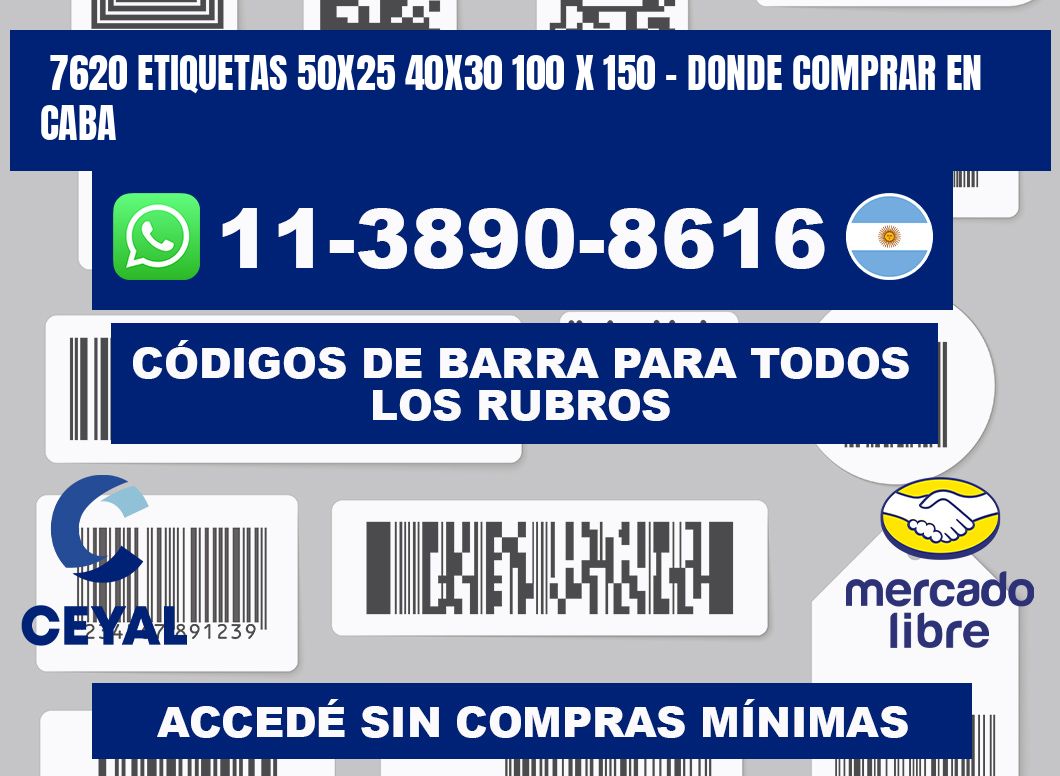 7620 etiquetas 50x25 40x30 100 x 150 - Donde Comprar en Caba