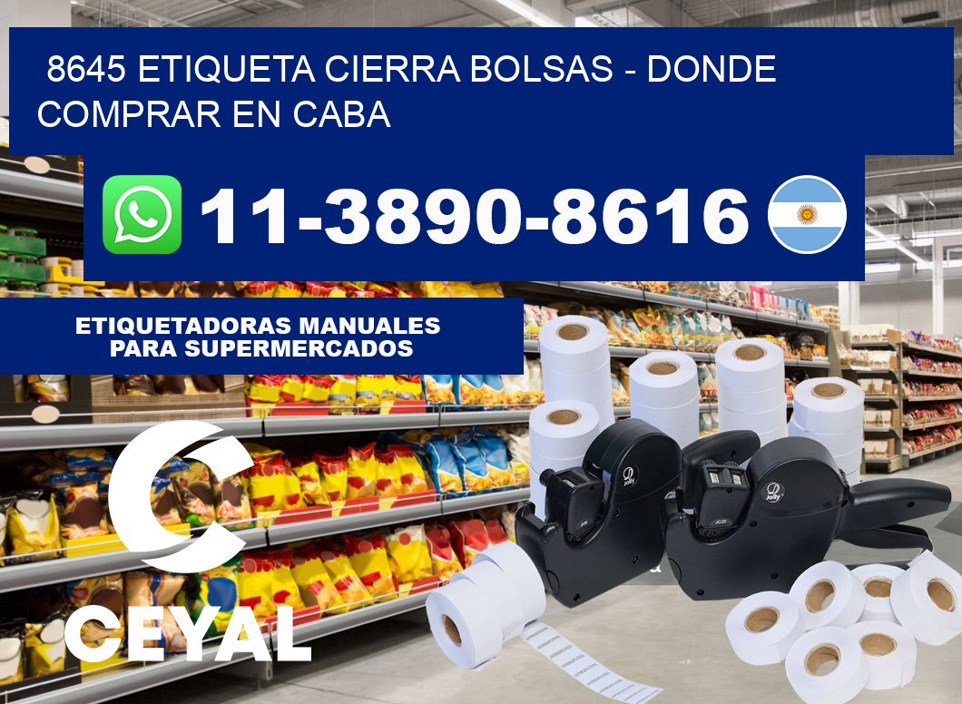 8645 etiqueta Cierra Bolsas - Donde Comprar en Caba