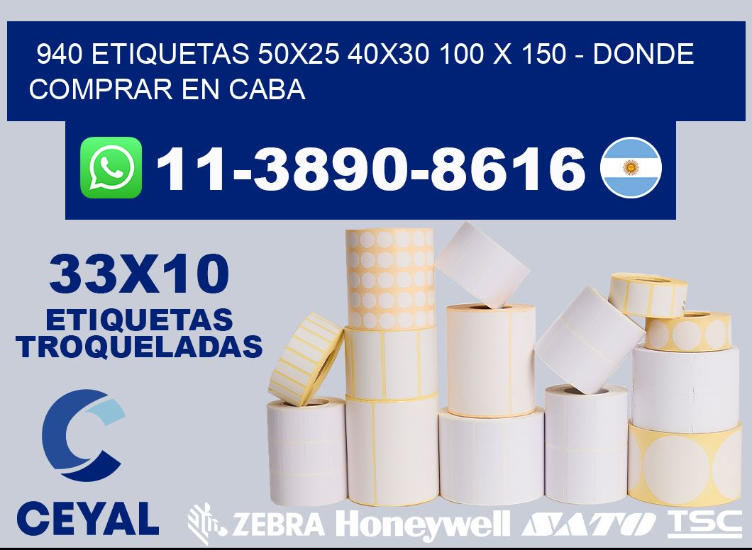 940 etiquetas 50x25 40x30 100 x 150 - Donde Comprar en Caba