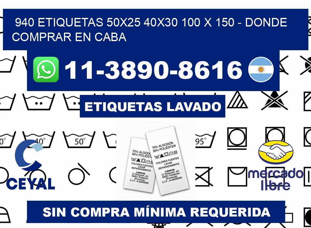 940 etiquetas 50x25 40x30 100 x 150 - Donde Comprar en Caba