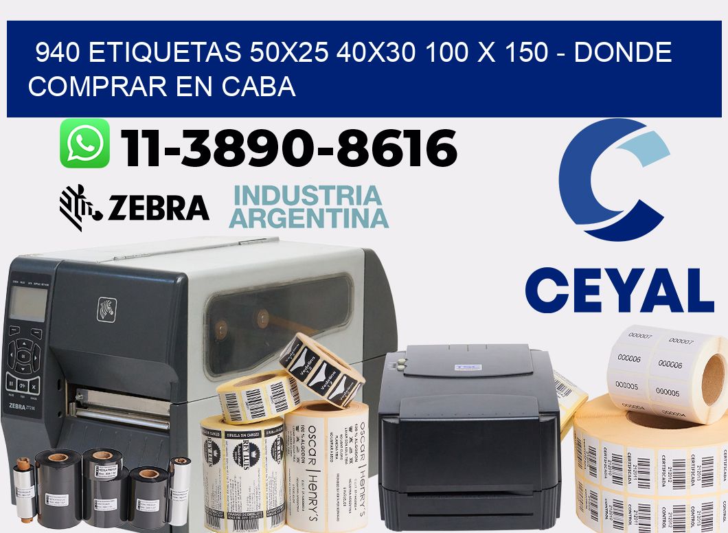 940 etiquetas 50x25 40x30 100 x 150 - Donde Comprar en Caba