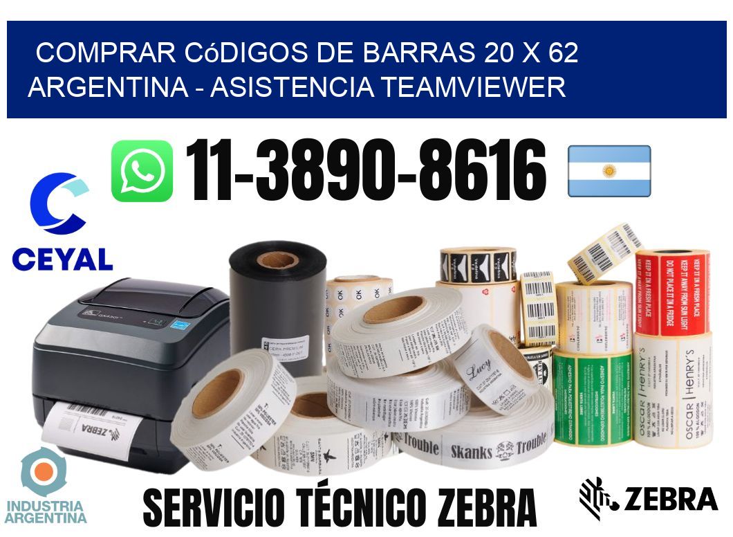 Comprar códigos de barras 20 x 62 argentina - asistencia teamviewer