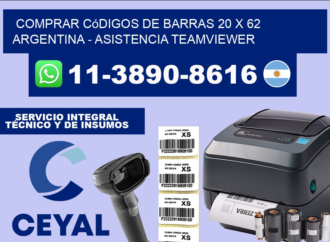 Comprar códigos de barras 20 x 62 argentina – asistencia teamviewer