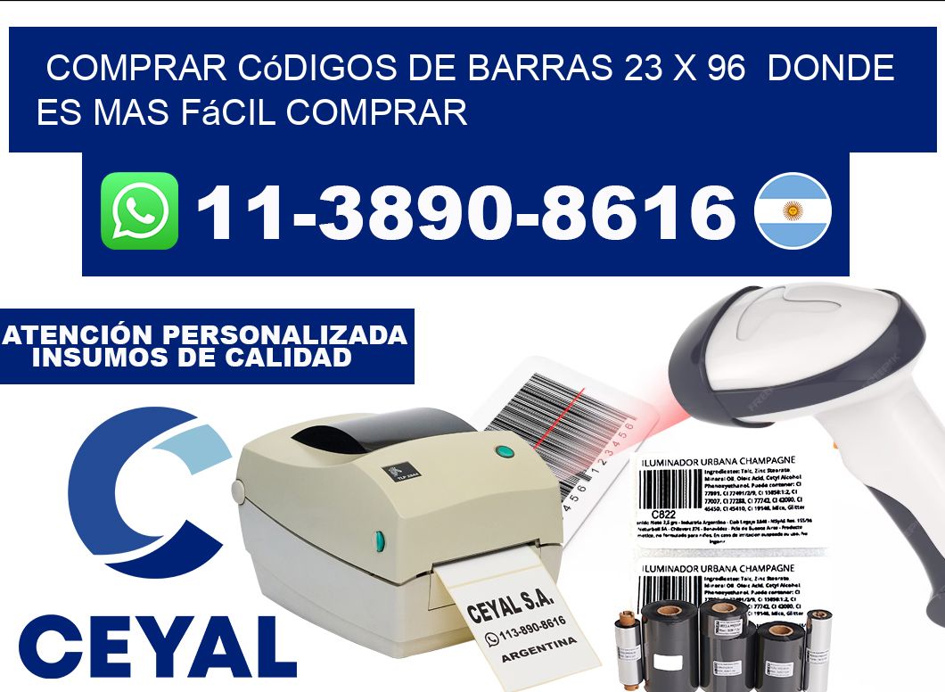 Comprar códigos de barras 23 x 96  Donde es mas fácil comprar