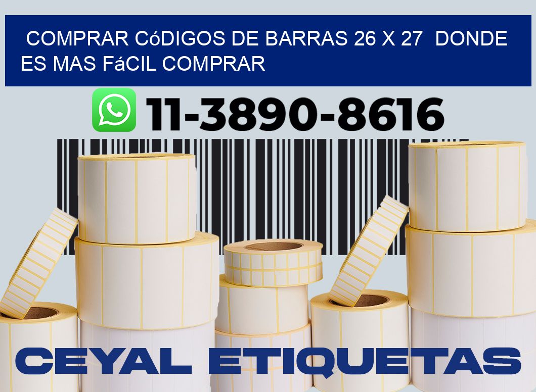 Comprar códigos de barras 26 x 27 Donde es mas fácil comprar