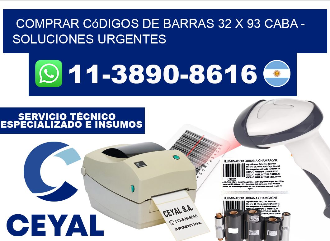 Comprar códigos de barras 32 x 93 CABA - soluciones urgentes